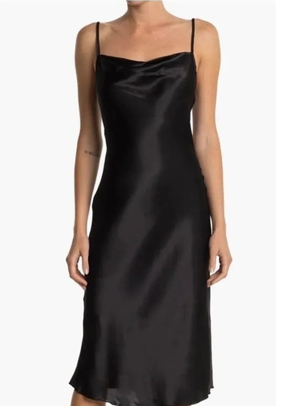 New bebe Black Satin Slip Dress